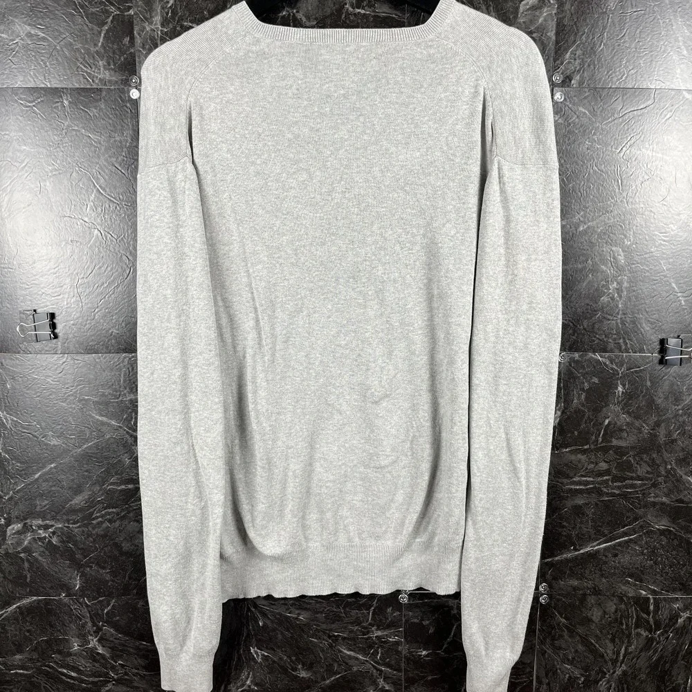 Polo Ralph Lauren Men's Grey V Neck Sweater Large